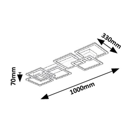 Rabalux - LED Stmievateľné stropné svietidlo LED/40W/230V 3000-6500K + diaľkové ovládanie