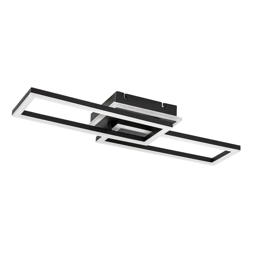 Svietidlo svieti na strope. Je zložené z čiernych štvorcových rámov prekrytých navzájom, s vnútorným osvetlením. Celok je pripevnený k stropu.