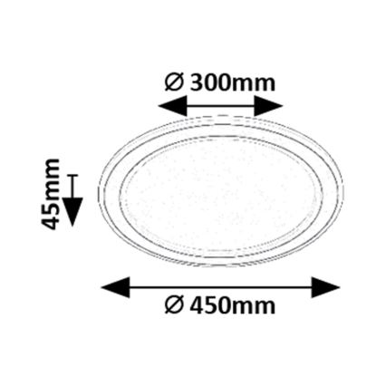 Rabalux - LED RGB Stmievateľné stropné svietidlo LED/22W/230V 3000-6500K + diaľkové ovládanie