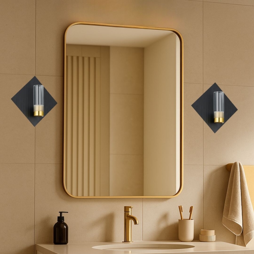 Rabalux - LED Kúpeľňové nástenné svietidlo LED/7W/230V IP44 čierna/zlatá