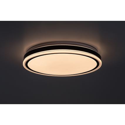 Rabalux - stmievateľné LED stropné svietidlo LED/20W/230V 3000-6500K priemer 38,5 cm čierne + diaľkové ovládanie