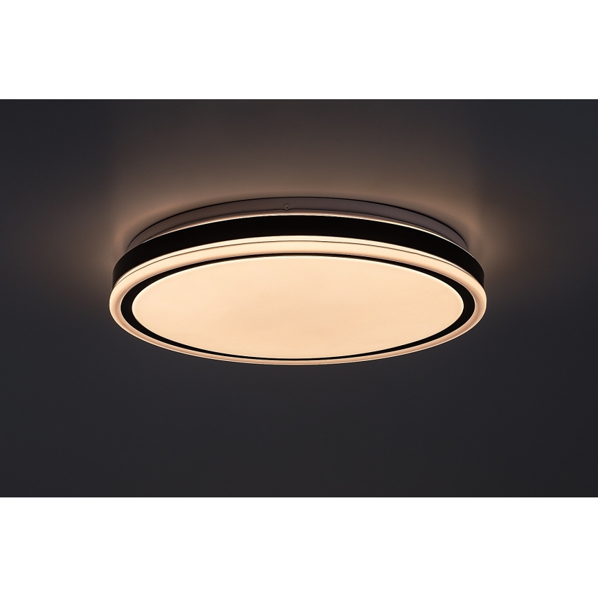 Rabalux - stmievateľné LED stropné svietidlo LED/20W/230V 3000-6500K priemer 38,5 cm čierne + diaľkové ovládanie