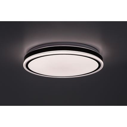 Rabalux - stmievateľné LED stropné svietidlo LED/20W/230V 3000-6500K priemer 38,5 cm čierne + diaľkové ovládanie