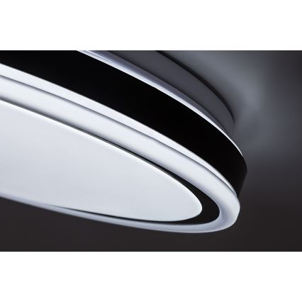 Rabalux - stmievateľné LED stropné svietidlo LED/20W/230V 3000-6500K priemer 38,5 cm čierne + diaľkové ovládanie
