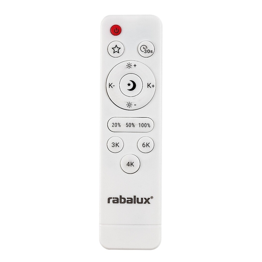Rabalux - stmievateľné LED stropné svietidlo LED/20W/230V 3000-6500K priemer 38,5 cm čierne + diaľkové ovládanie