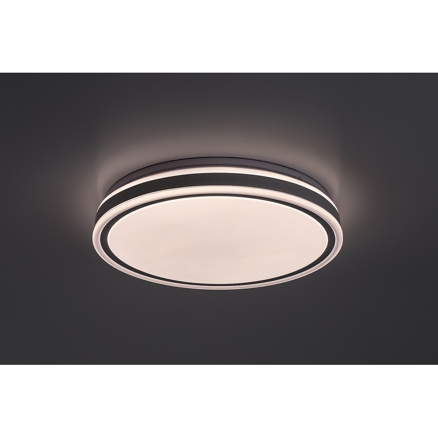 Rabalux - stmievateľné LED stropné svietidlo, 23 W/230 V, 3000–6500 K, priemer 38,5 cm, čierne, s diaľkovým ovládaním