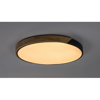 Rabalux - LED stropné svietidlo LED/42W/230V 3000/4000/6500K čierna/dub priemer 41 cm