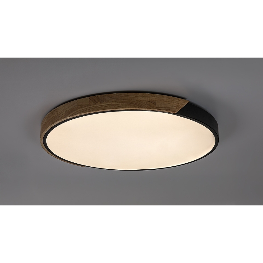 Rabalux - LED stropné svietidlo LED/42W/230V 3000/4000/6500K čierna/dub priemer 41 cm