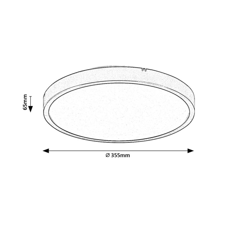 Rabalux - LED Stmievateľné kúpeľňové stropné svietidlo LED/24W/230V 3000-6000K IP44 pr. 35,5 cm biela + diaľkové ovládanie