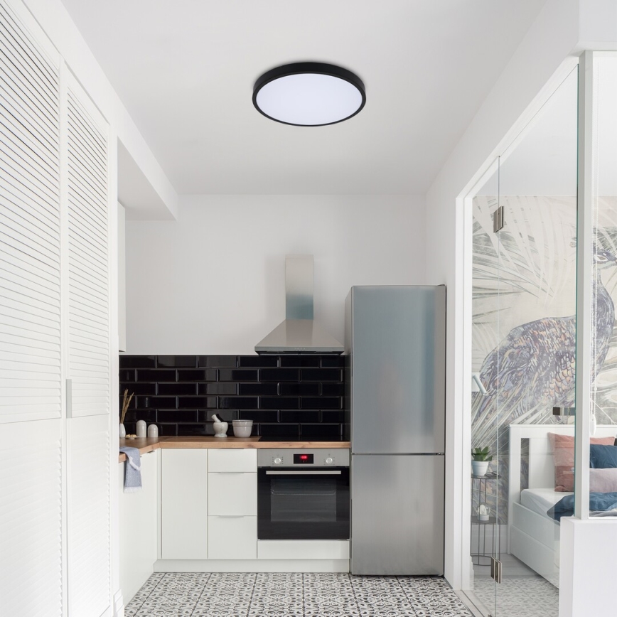 Rabalux - LED Kúpeľňové stropné svietidlo LED/36W/230V 3000/4000/6000K IP44 pr. 42 cm čierna