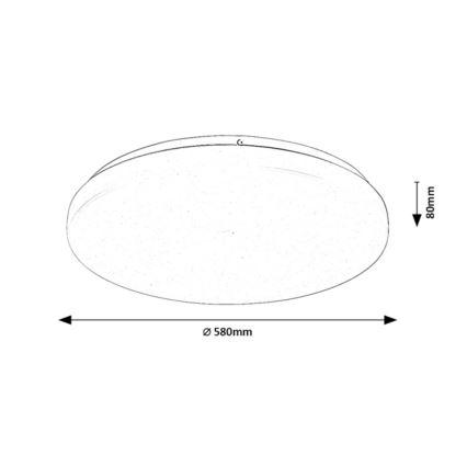 Rabalux - LED stmievateľné stropné svietidlo LED/60 W/230 V 3000–6500 K priemer 58 cm + diaľkové ovládanie