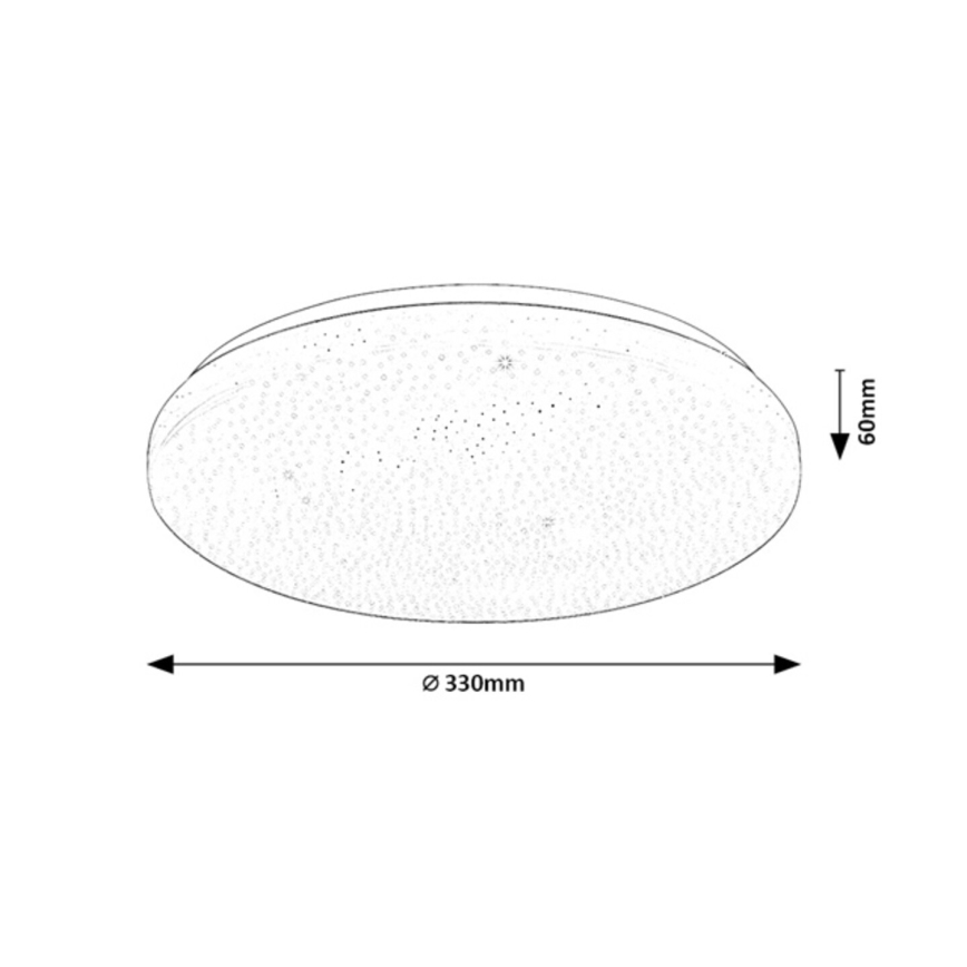 Rabalux - LED stmievateľné stropné svietidlo LED/22W/230V 3000-6500K priemer 33 cm + diaľkové ovládanie