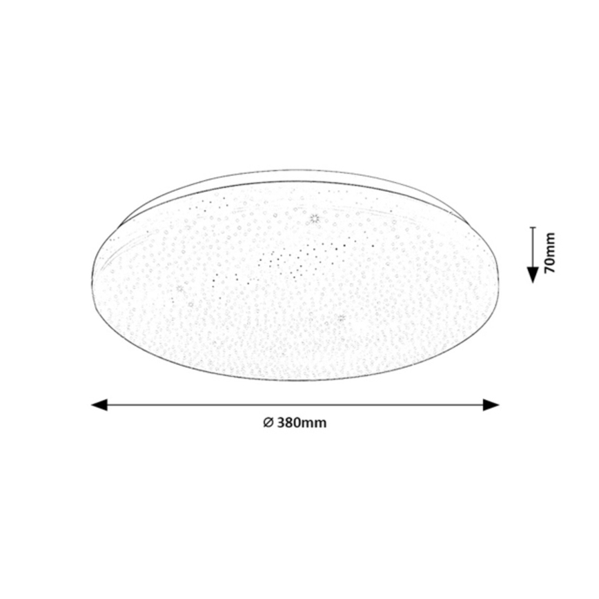 Rabalux - stmievateľné LED stropné svietidlo LED/34W/230V 3000-6500K pr. 38 cm + diaľkové ovládanie