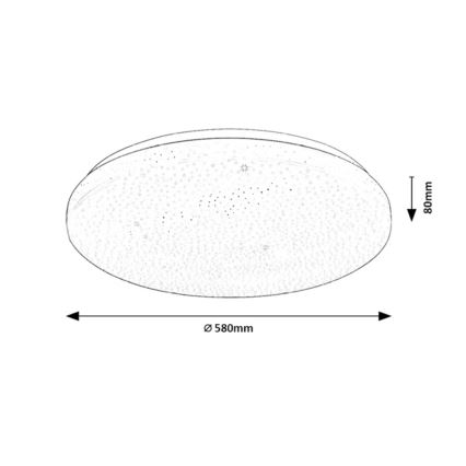 Rabalux - LED stmievateľné stropné svietidlo LED/60W/230V 3000-6500K priemer 58 cm + diaľkové ovládanie