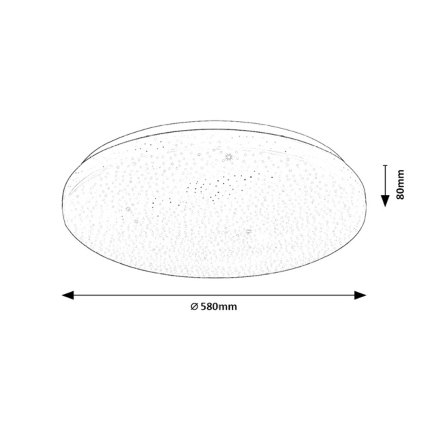 Rabalux - LED stmievateľné stropné svietidlo LED/60W/230V 3000-6500K priemer 58 cm + diaľkové ovládanie