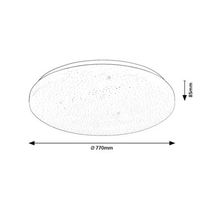 Rabalux - stmievateľné stropné LED svietidlo LED/80W/230V 3000-6500K pr. 77 cm + diaľkové ovládanie