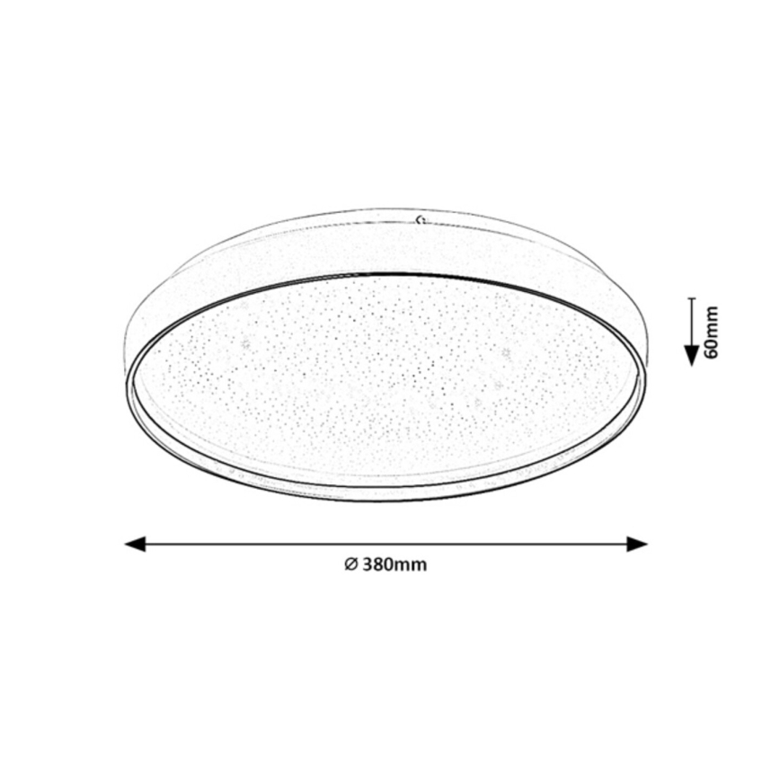Rabalux - LED stmievateľné stropné svietidlo LED/34W/230V 3000-6500K pr. 38 cm + diaľkové ovládanie