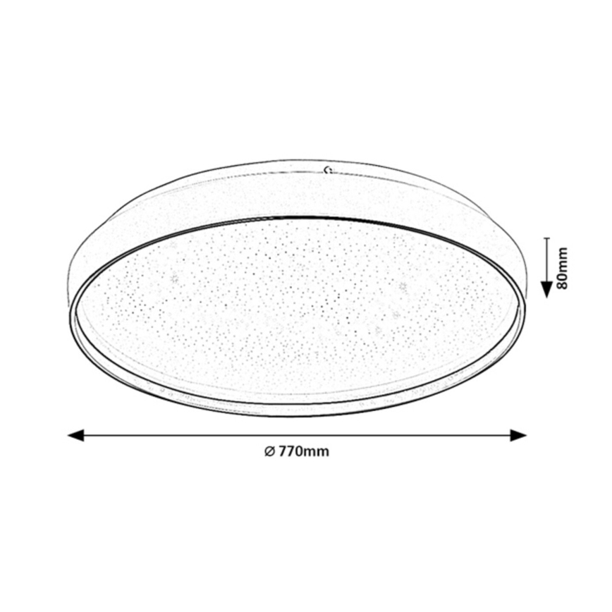 Rabalux - LED stmievateľné stropné svietidlo 80 W/230 V 3000–6500 K, priemer 77 cm + diaľkové ovládanie