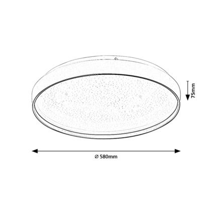 Rabalux - LED stmievateľné stropné svietidlo LED/60W/230V 3000-6500K priem. 58 cm + diaľkové ovládanie