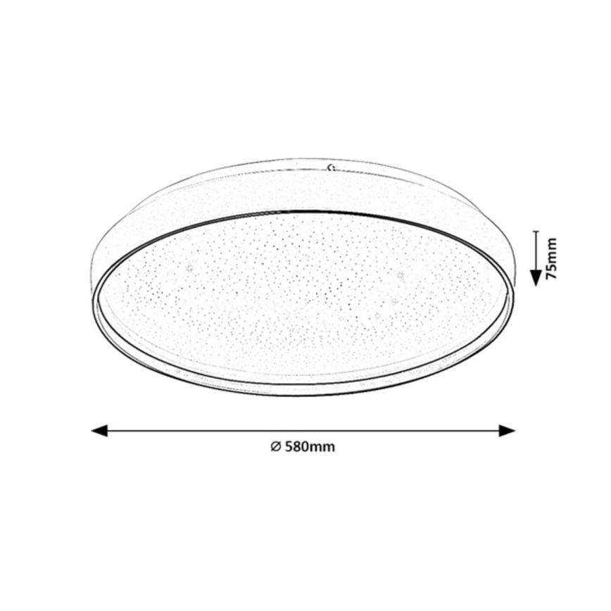 Rabalux - LED stmievateľné stropné svietidlo LED/60W/230V 3000-6500K priem. 58 cm + diaľkové ovládanie