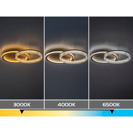 Rabalux - LED stmievateľné stropné svietidlo LED/22W/230V 3000-6500K 53,5x35 cm + diaľkové ovládanie