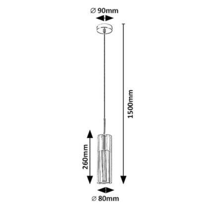 Rabalux - Luster na lanku 1xGU10/50W/230V číra/chróm