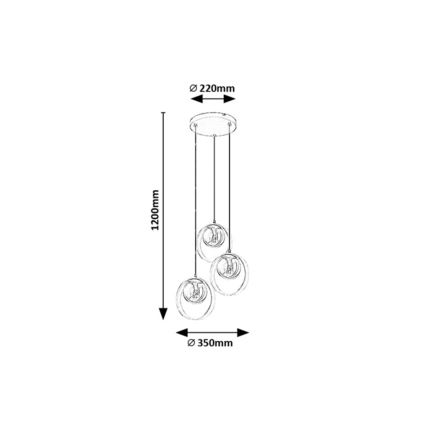 Rabalux - Luster na lanku 3xE14/15W/230V