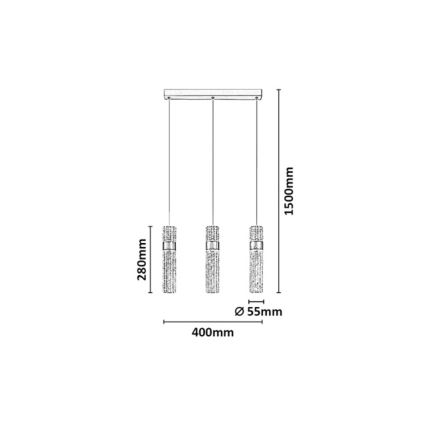 Rabalux - LED luster na lanku LED/24W/230V 3000K