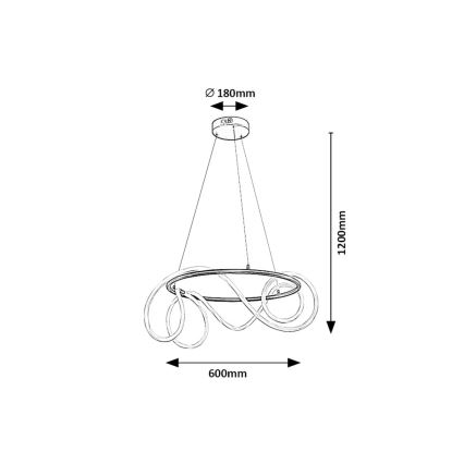 Rabalux - LED Luster na lanku LED/54W/230V