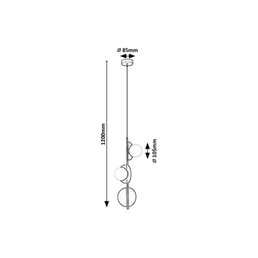 Rabalux - Luster na lanku 3xG9/5W/230V