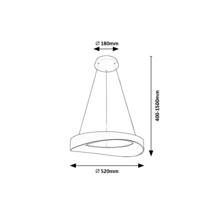 Rabalux - LED Luster na lanku LED/56W/230V 3000K strieborná