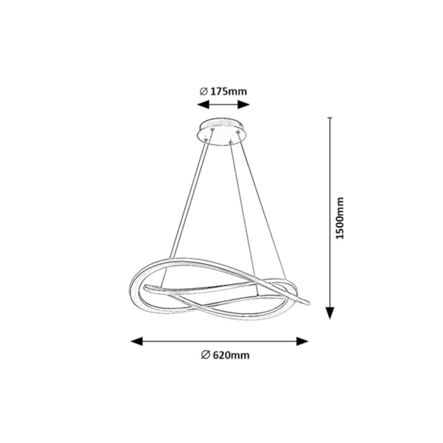 Rabalux - LED závesný luster na lankách LED/72W/230V 3000K