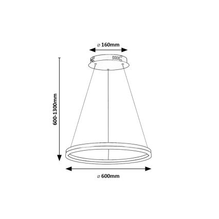 Rabalux - LED Luster na lanku LED/35W/230V 3000/4000/6500K