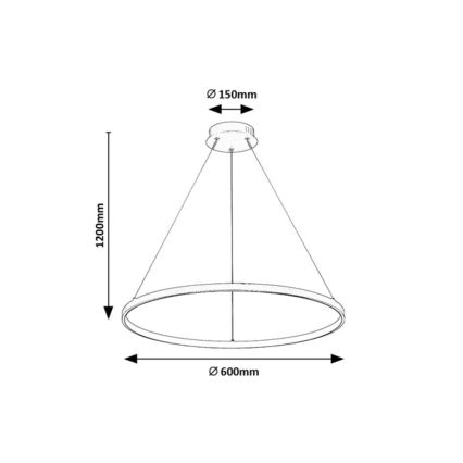 Rabalux - LED luster na lankách LED/55W/230V 3000K