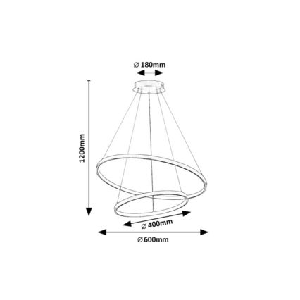 Rabalux - stmievateľný LED luster na lanku LED/75W/230V 3000-6500K + diaľkové ovládanie