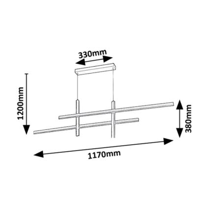 Rabalux - LED Luster na lanku LED/40W/230V 3000K