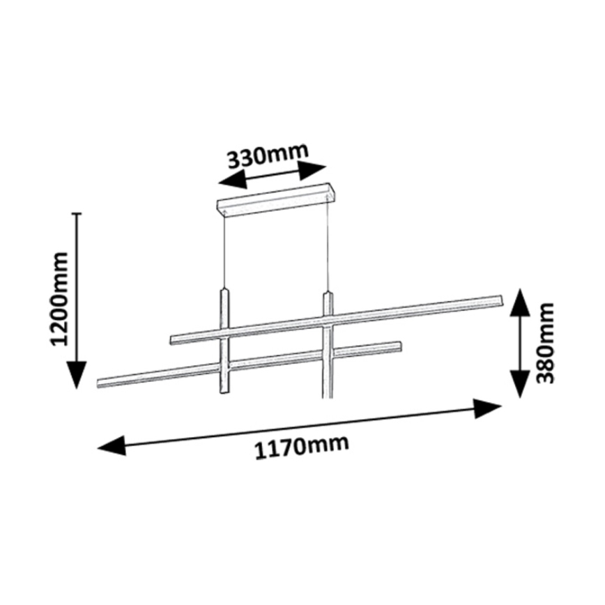 Rabalux - LED Luster na lanku LED/40W/230V 3000K
