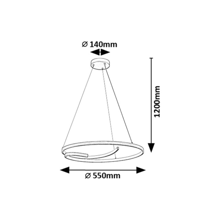 Rabalux - LED Luster na lanku LED/40W/230V 4000K