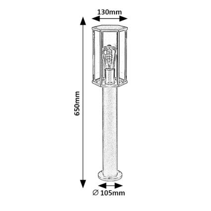 Rabalux - Vonkajšia lampa 1xE27/40W/230V IP44