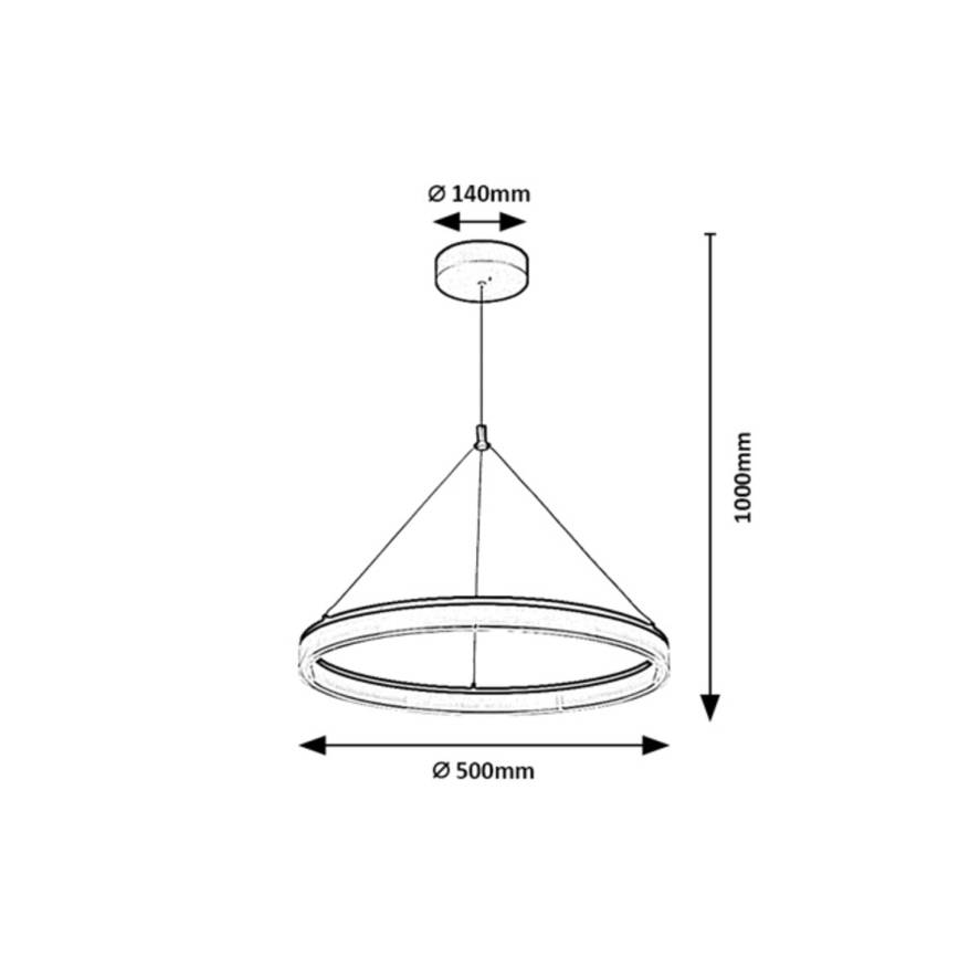 Rabalux - LED stmievateľný luster na lane LED/24W/230V 3000-6500K + diaľkové ovládanie
