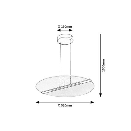 Rabalux - LED závesné svietidlo na lanku LED/24W/230V 3000K