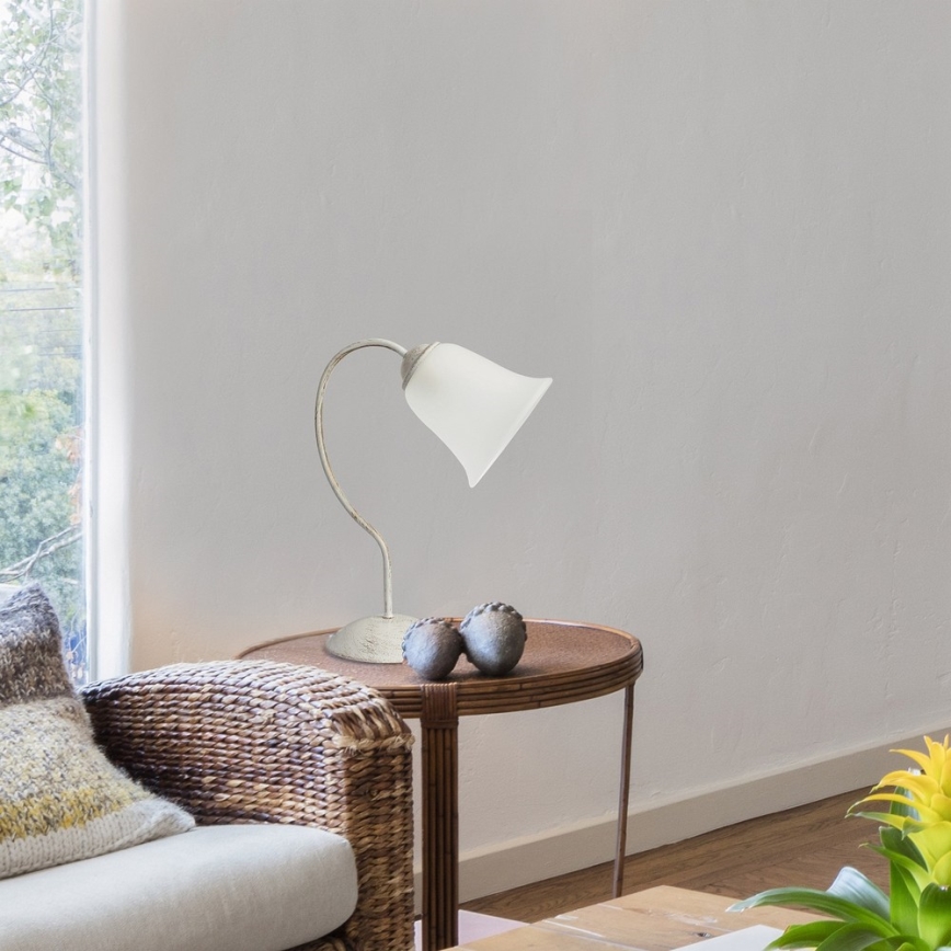Rabalux - Stolná lampa 1xE27/40W/230V biela