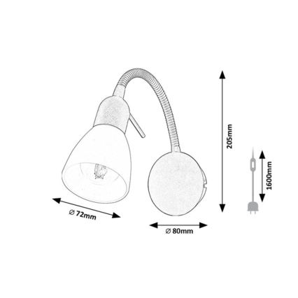 Rabalux - Nástenné svietidlo 1xE14/40W/230V