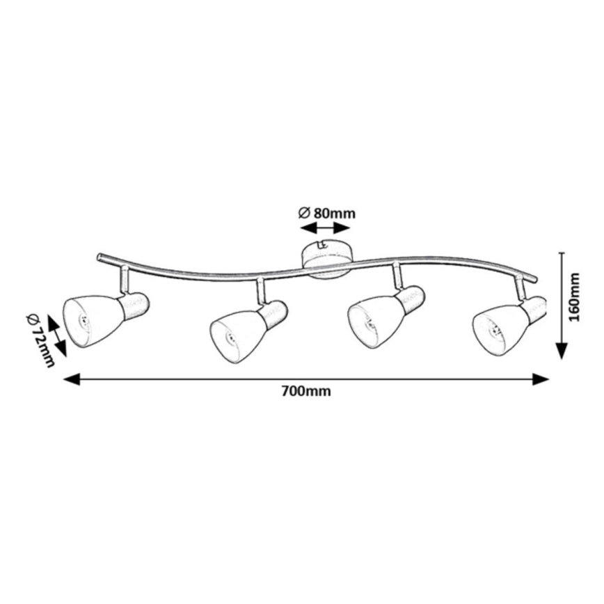 Rabalux - Bodové svietidlo 4xE14/40W/230V