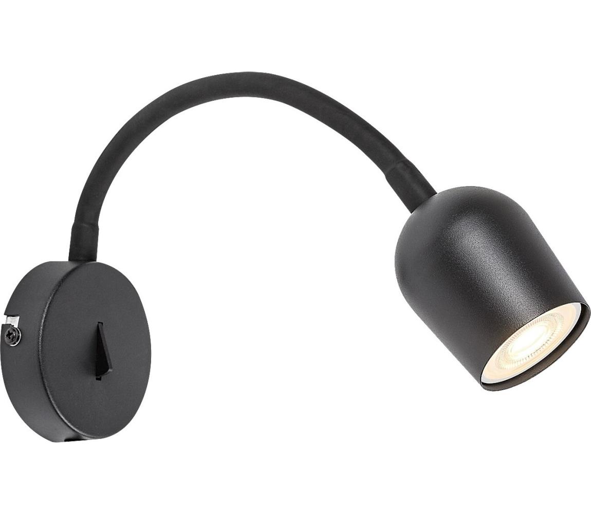 Rabalux 73113 - Nástenné bodové svietidlo LIANET 1xGU10/15W/230V čierna 73113