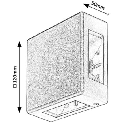 Rabalux - LED Vonkajšie nástenné svietidlo LED/6W/230V IP54 čierna