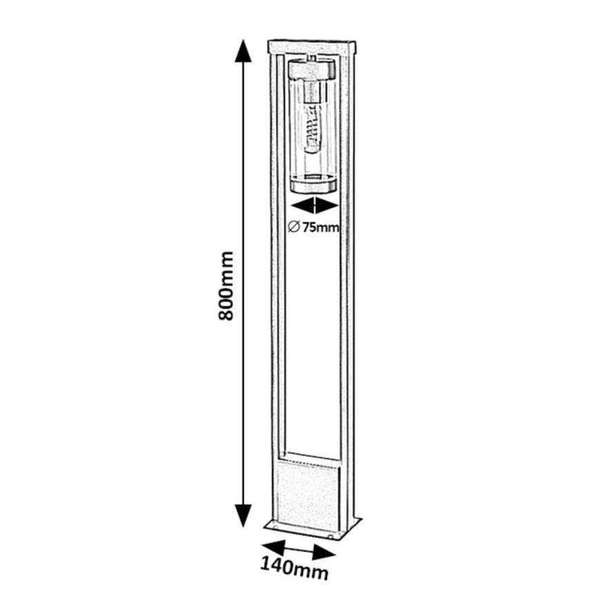 Rabalux - Vonkajšia lampa 1xE27/12W/230V IP44