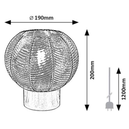 Rabalux - Stolná lampa 1xE27/40W/230V