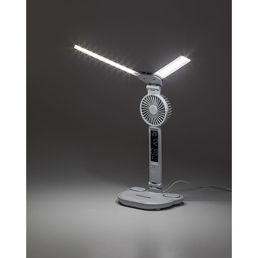 Rabalux - LED Stmievateľná stolná lampa s ventilátorom LED/7W/5V 3000/4000/6500K