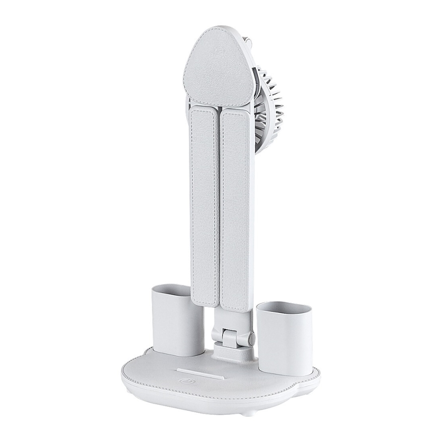 Rabalux - LED Stmievateľná stolná lampa s ventilátorom a displejom LED/7W/5V 3000/4000/6500K